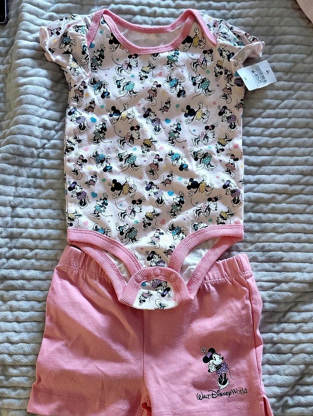 Disney Minnie Mouse Pink & White Matching Set